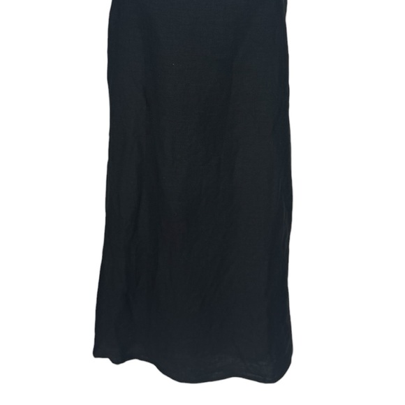 Tuckernuck Linen Lea Mini Dress Black XXL NWT Shift Bow Back Strap Sleeveless - Picture 8 of 14